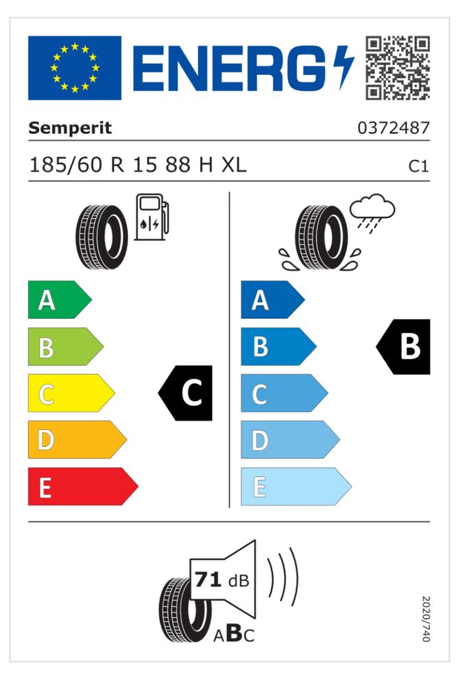 2бр. Semperit Speed-Life 3 185/60/15, 7мм, ДОТ 2021