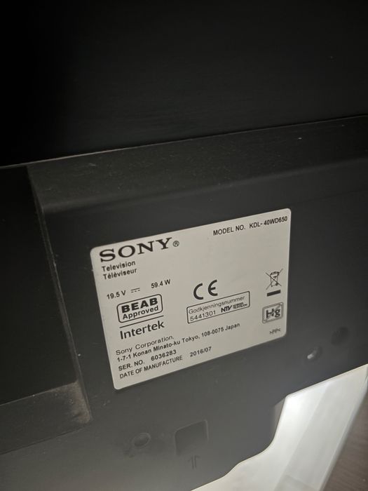 Tv Sony Bravia Smart  HD 40WD650