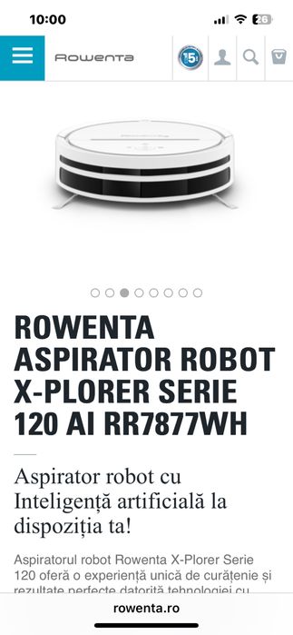 Ofer Cadou Craciun Aspirator Robot Rowenta X-Plorer S120 Garantie