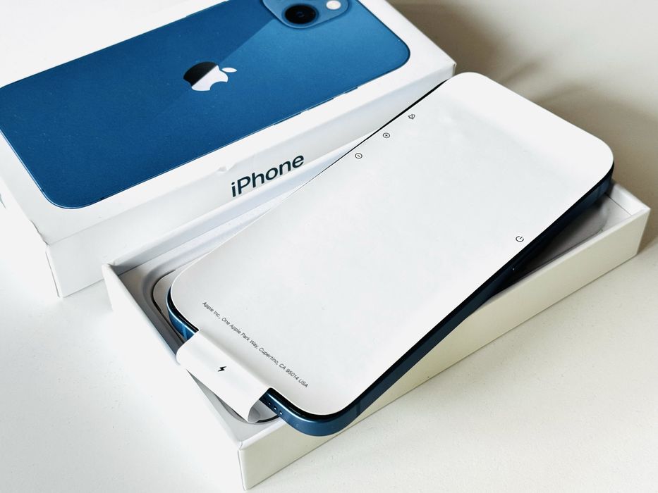 НОВ! Iphone 13 128GB Blue 100% Батерия! Гаранция 6 месеца