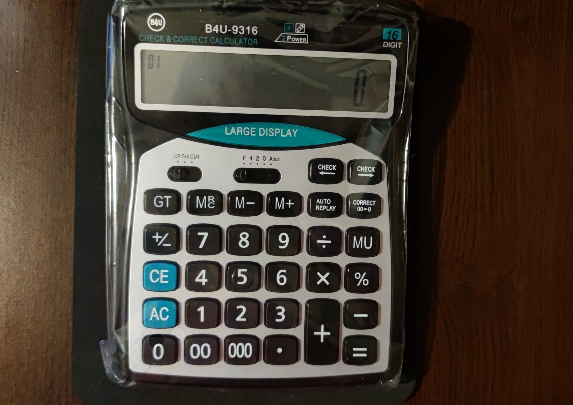 Calculator de birou 16 digiti, B4U - 9316, NOU