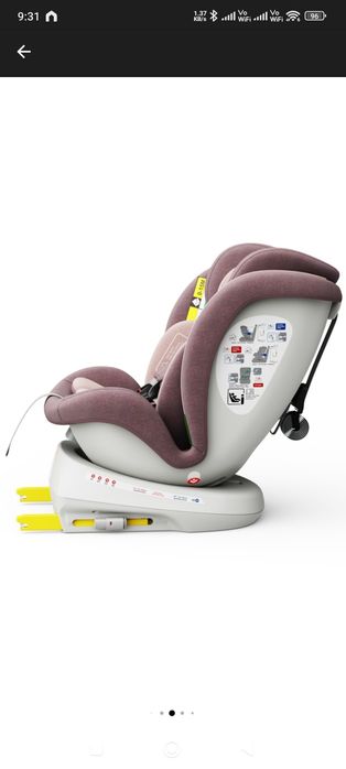 Scaun auto Tweety Plus iSize Buf Boof LightPurple cu isofix Rotativ 36