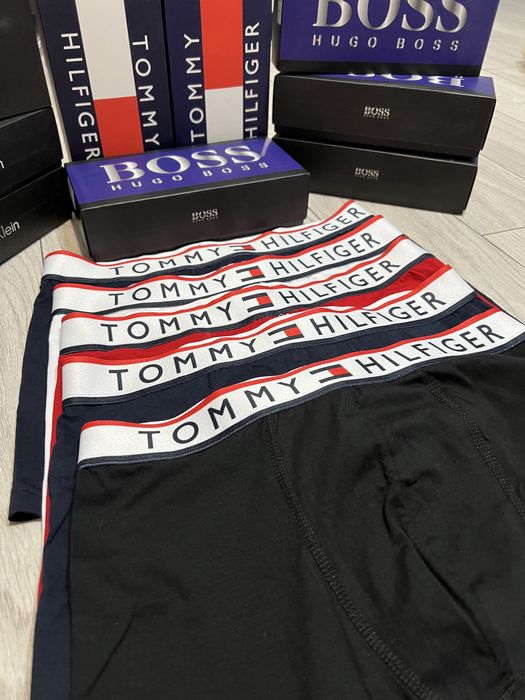 Set 5 boxeri barbati - TOMMY HILFIGER - 95% cotton - calitate PREMIUM