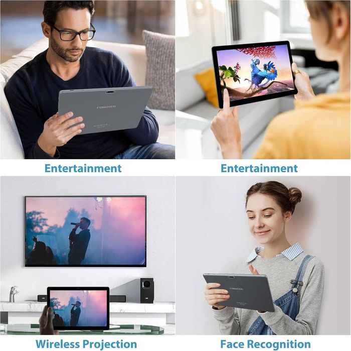 Таблет Iphone FORUSER 10" Android 14 Octa 2.0GHz 5G 36GB RAM 128GB РОМ