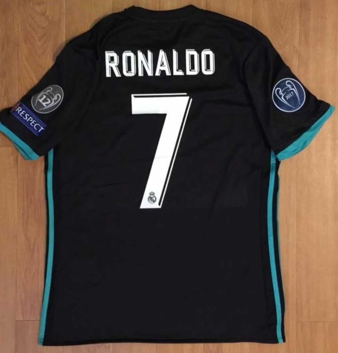 Tricou Ronaldo Real Madrid negru 2018 fotbal