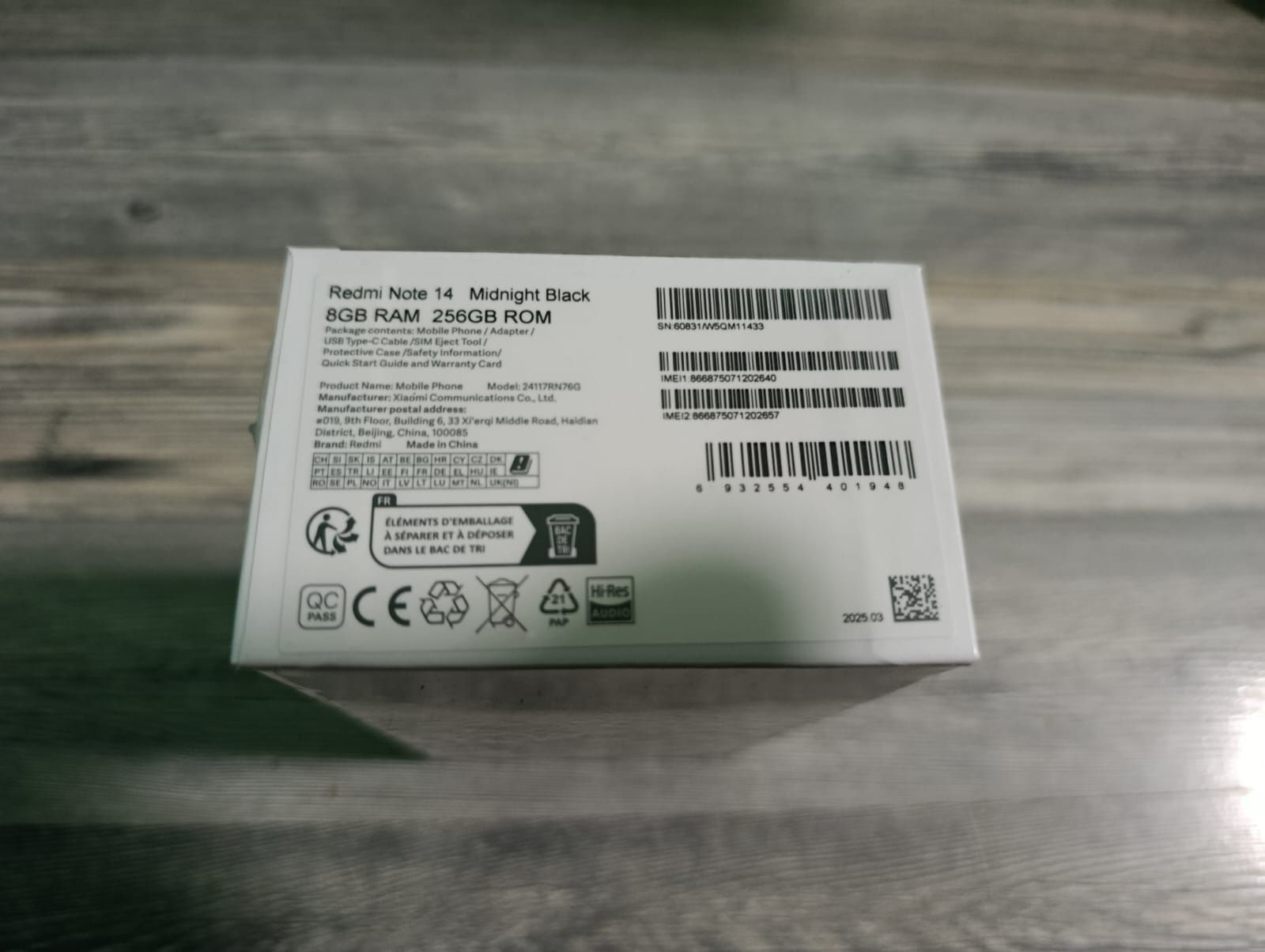 Redmi Note 14 8/256 Новый