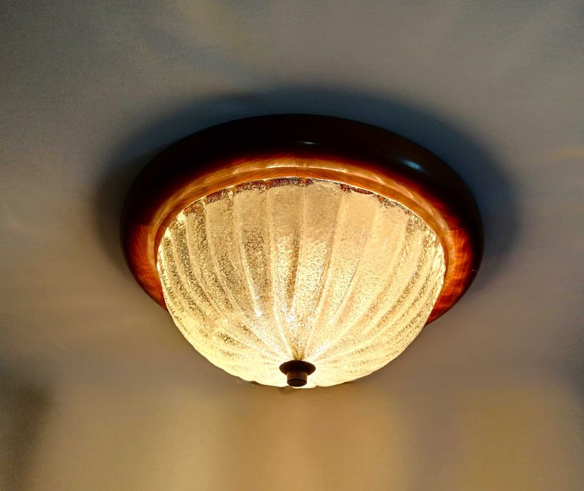 Plafoniera (1 din 2) Barovier i Toso, Murano, Art Deco, vintage