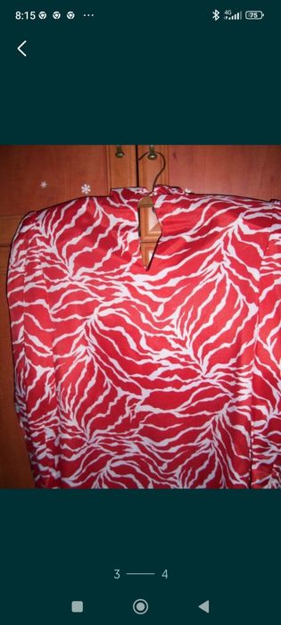 Costum roșu cu paiete măr M-L