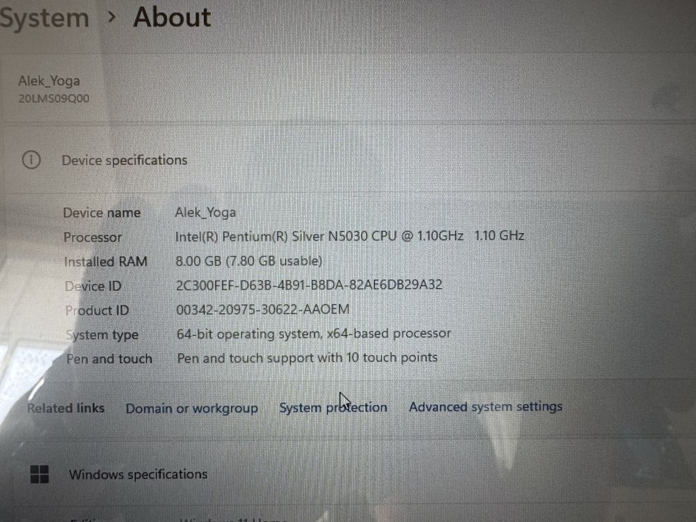 Лаптоп Lenovo ThinkPad Yoga 500w 2 in 1