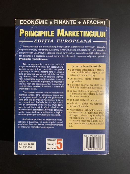 Kotker set 3 carti Principiile Marketingului, Managementul Marketingul