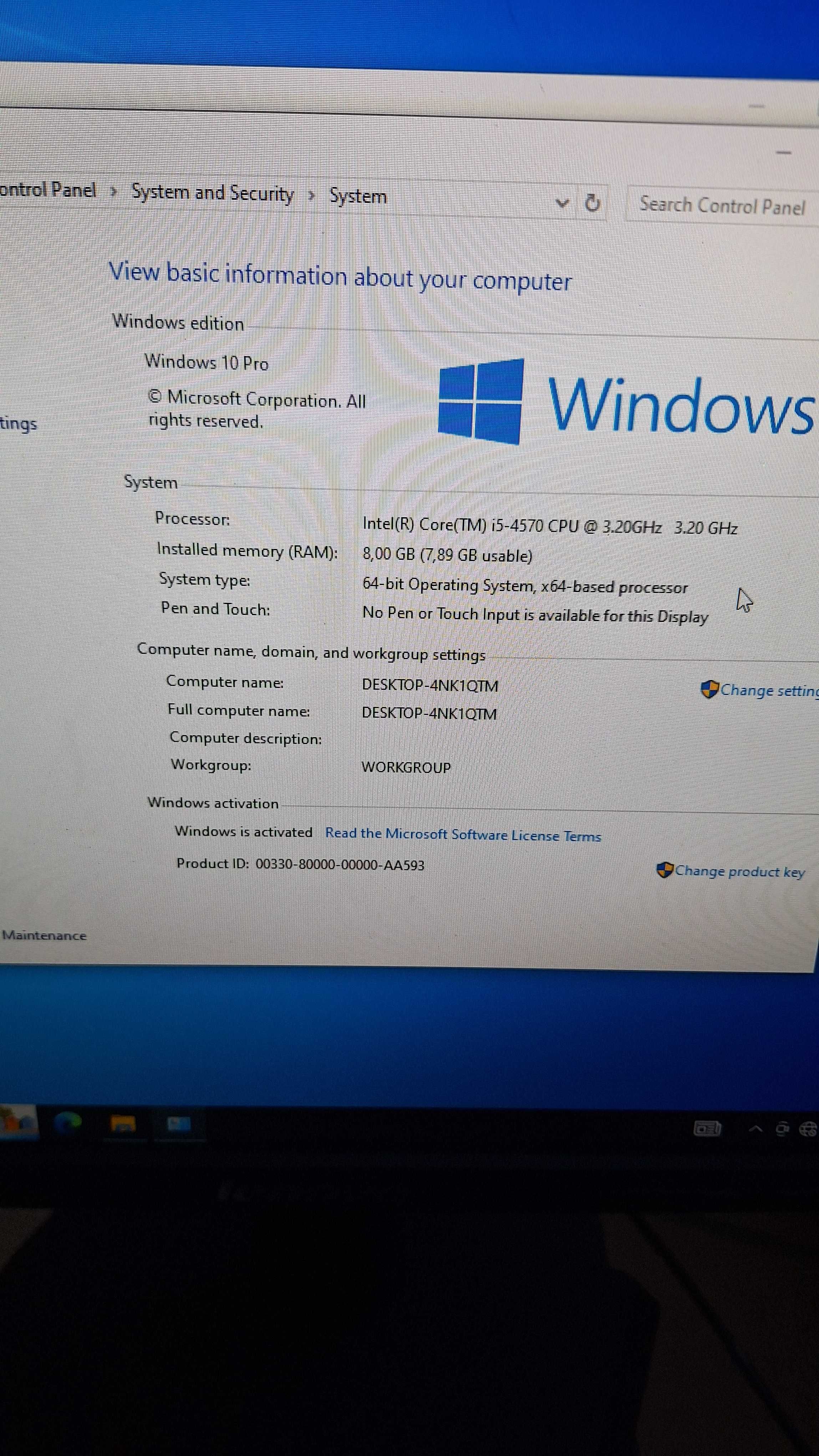 Компютри Леново i5 4570 / windows 10pro 120gb ssd/8gb ram