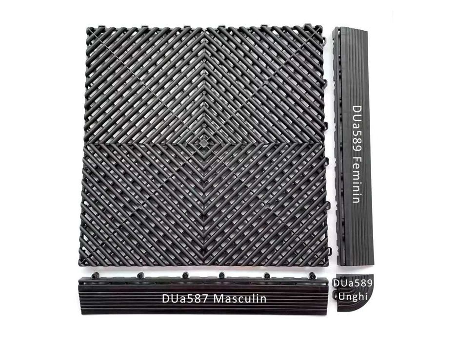 Margine/marginea laterală a podelei de garaj modulare din PVC