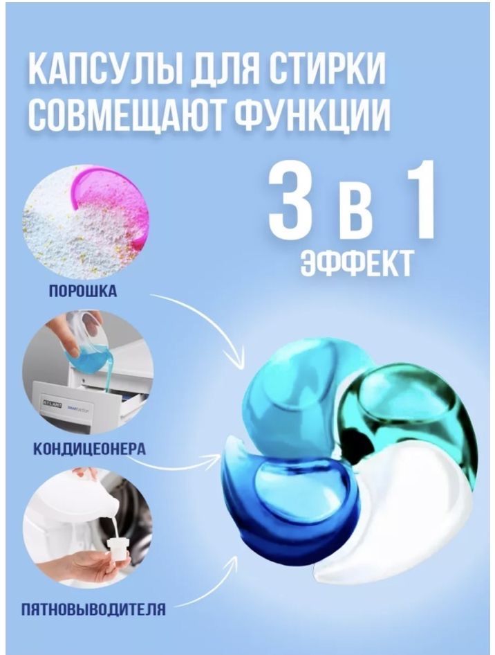 Карсула для стирки Clean 8x эффект 3в1