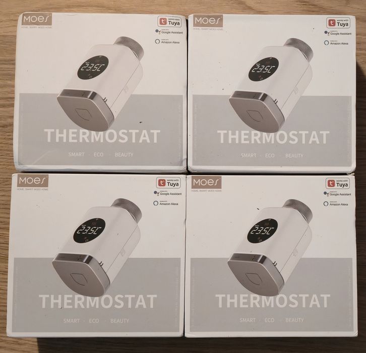 4x MOES Tuya Smart TRV termostat inteligent
