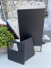 Husa Ultra Slim Kevlar Carbon Neagra - Samsung Flip 4