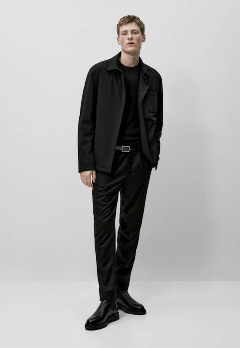 Geaca subtire Massimo Dutti, neagra/kaki