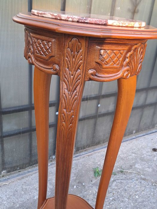 piedestal lemn marmura 97 cm