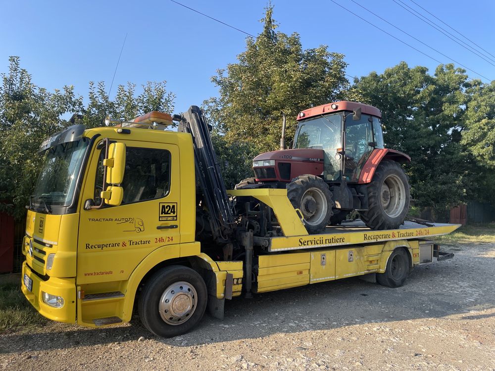 Tractari/Transport auto. Platforma cu Macara. DN1. Câmpina Baicoi etc