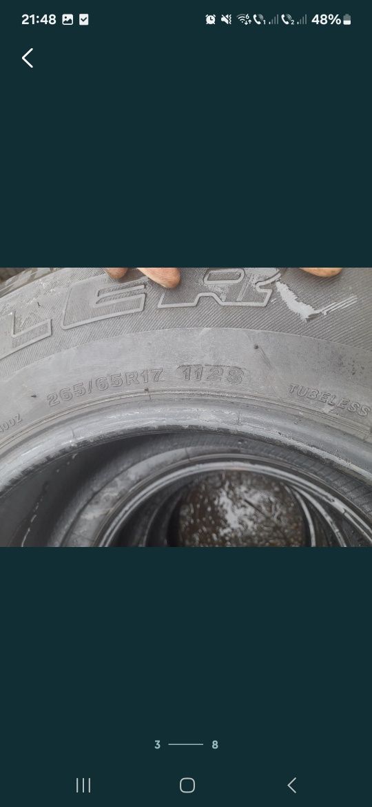 Vând 2 sau 4 anvelope 265 65 17 brigestone de iarna bune  preț 150 lei