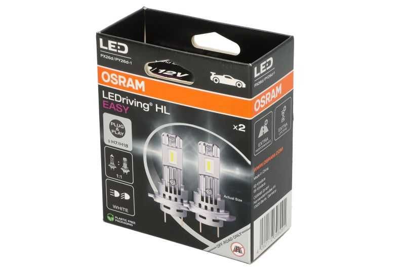 Комплект от 2бр Лед Led Диодни Крушки Osram H7 / H18