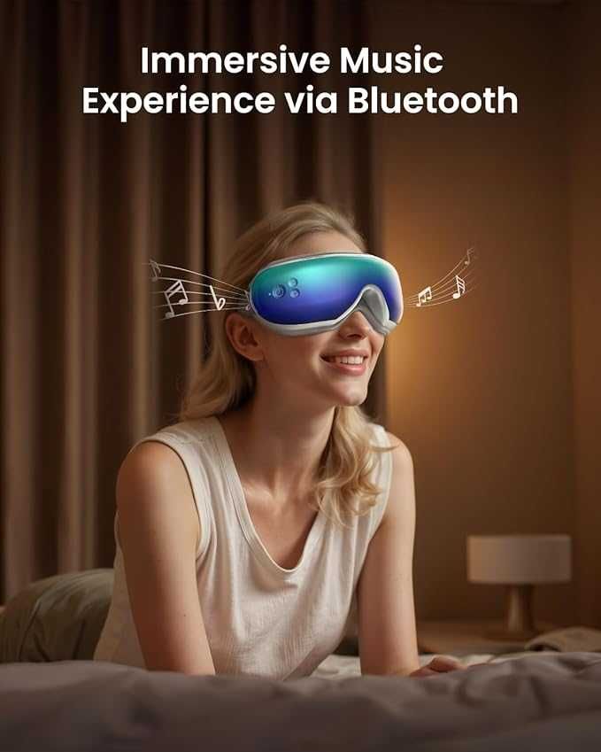 Масажор за очи RENPHO Eyeris 1 отопляема маска, компресия, Bluetooth