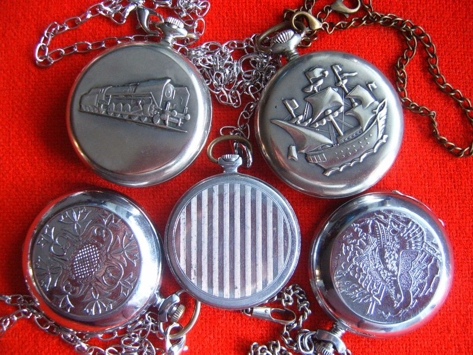 Стари оригинални механични джобни часовници Молния СССР