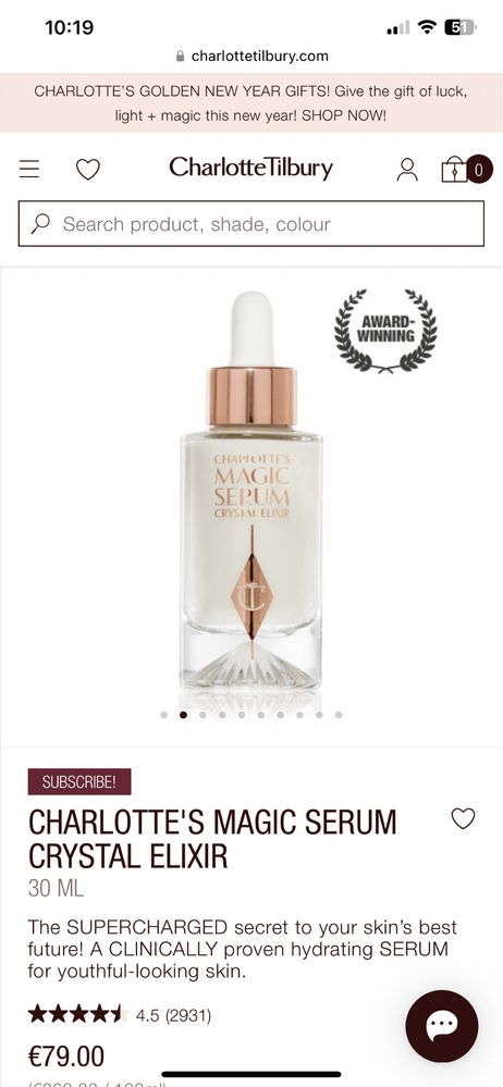 Ser intinerire Charlotte’s Magic Serum Crystal Elixir NOU