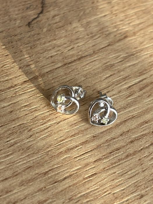 Обици с камъчета сребро 925