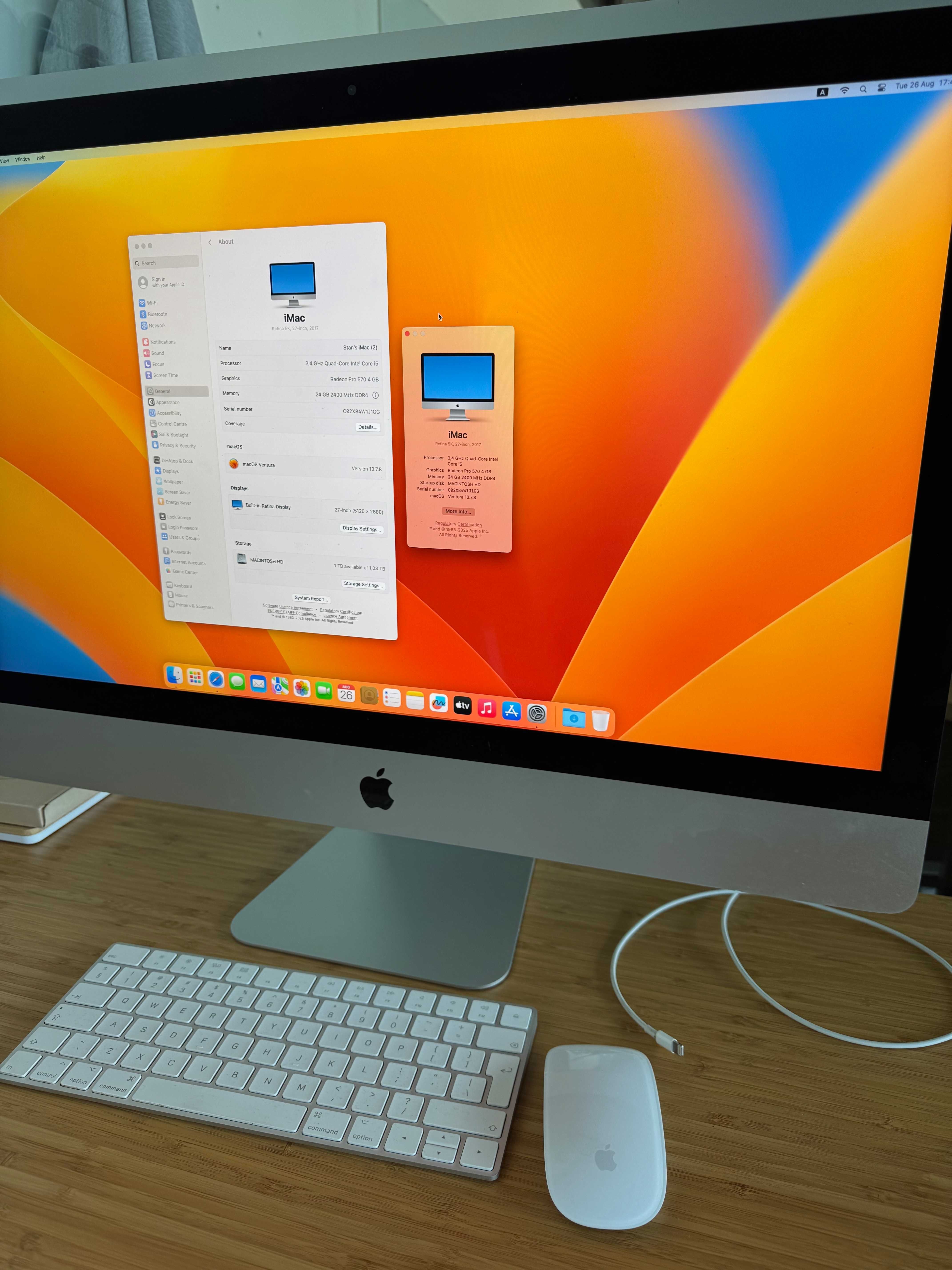 Apple iMac 27” Retina 5K – 2017 и 2015 модели, отлично състояние