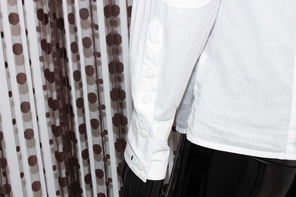 Guess дамска бяла риза дълъг ръкав памук XS