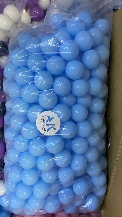 Цветни пластмасови топки за игра - 7см