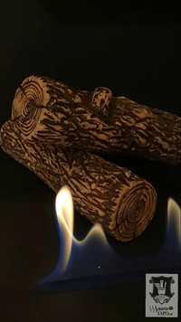 Декоративные керамические дрова для камина