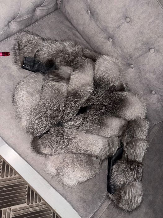 Blana naturla din vulpe argintie