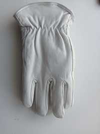 Продам новые мужские утепленные белые   перчатки из эко кожи