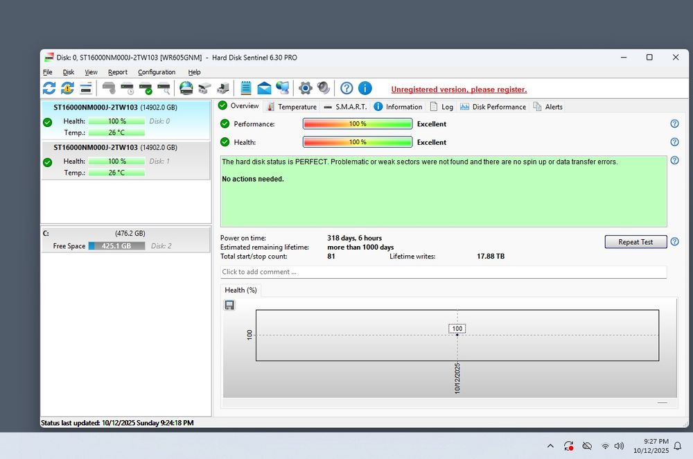 2 x 16TB HDD Seagate Exos X18 SATA3, garantie