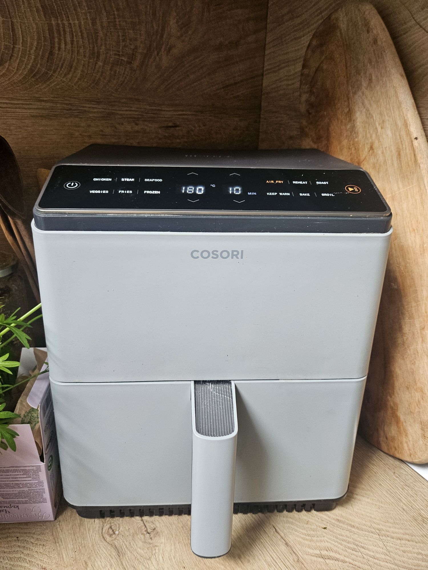 Фритюрник с горещ въздух Cosori - Dual Blaze XXXL, 1750W, 6.4 l, сив