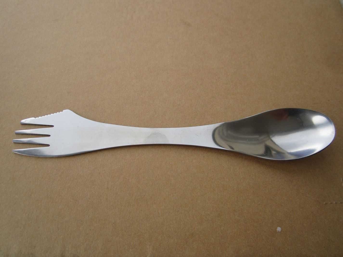 Метален spork - лъжица, вилица и нож в едно - нов