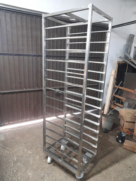 Carucior din inox transport GN 1/1