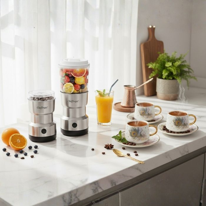 Луксозен порцеланов сервиз + 2в1 блендер и мелничка Cheffinger