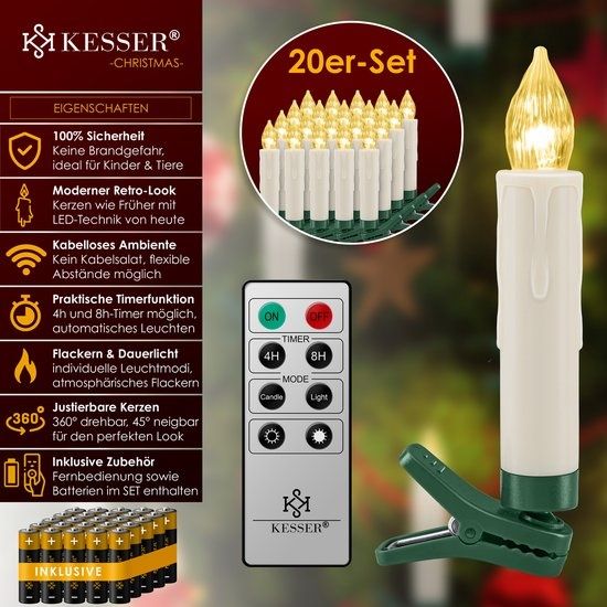 Lumânări led ptr brad Craciun