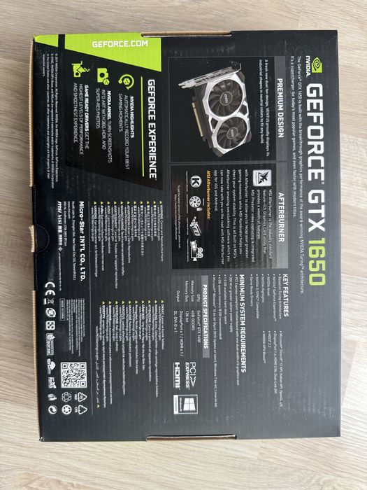 Nvidia geforve gtx 1650 oc msi