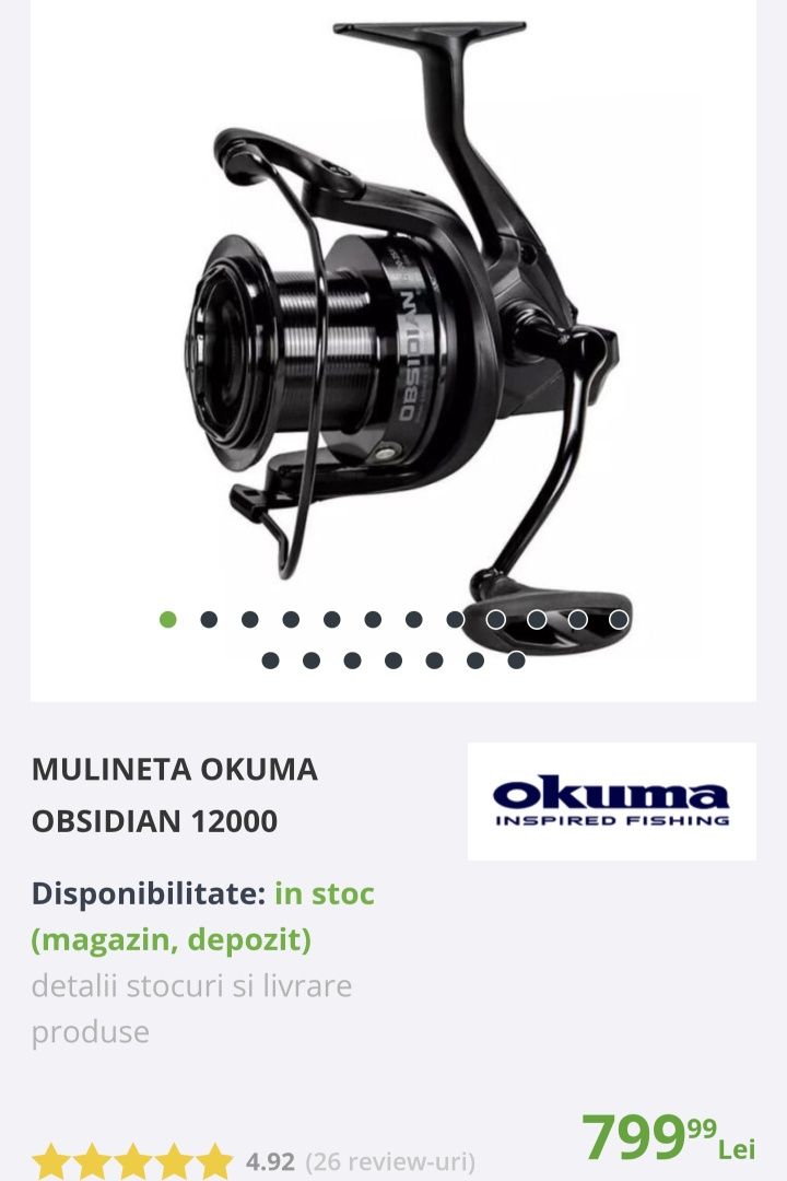 Vand 2 Lansete Okuma ls 8 k & 2 mulinete okuma obsidian osd 1200035 AY