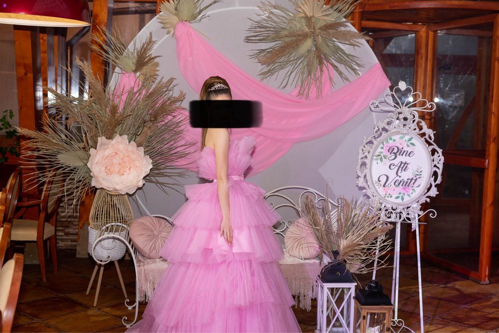 Rochie prințesă cu partea lunga detașabilă