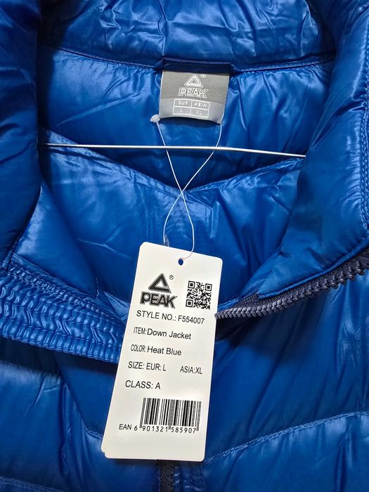 Geaca cu umplutura de puf PEAK, Albastru, L