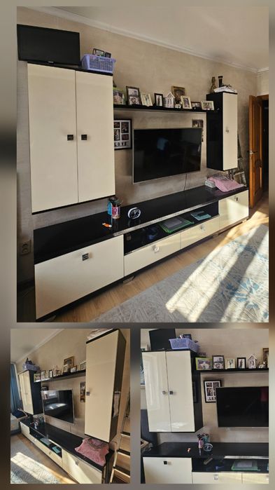 Тумба под телевизор длина 280 и навесные шкафчики высота 120