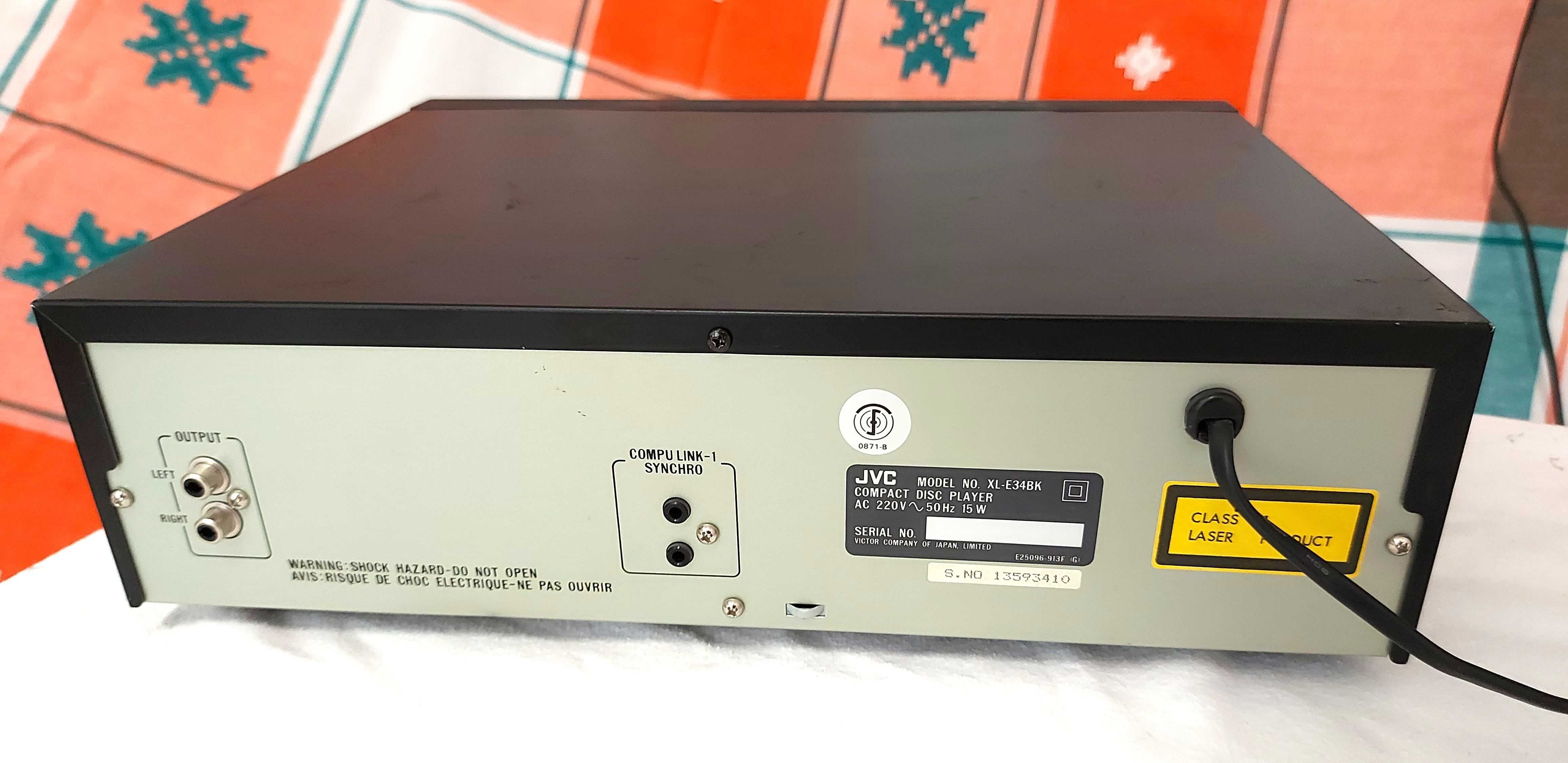 JVC Compact Disc Player XL E34BK