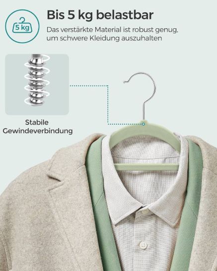 Комплект от 50 кадифени закачалки