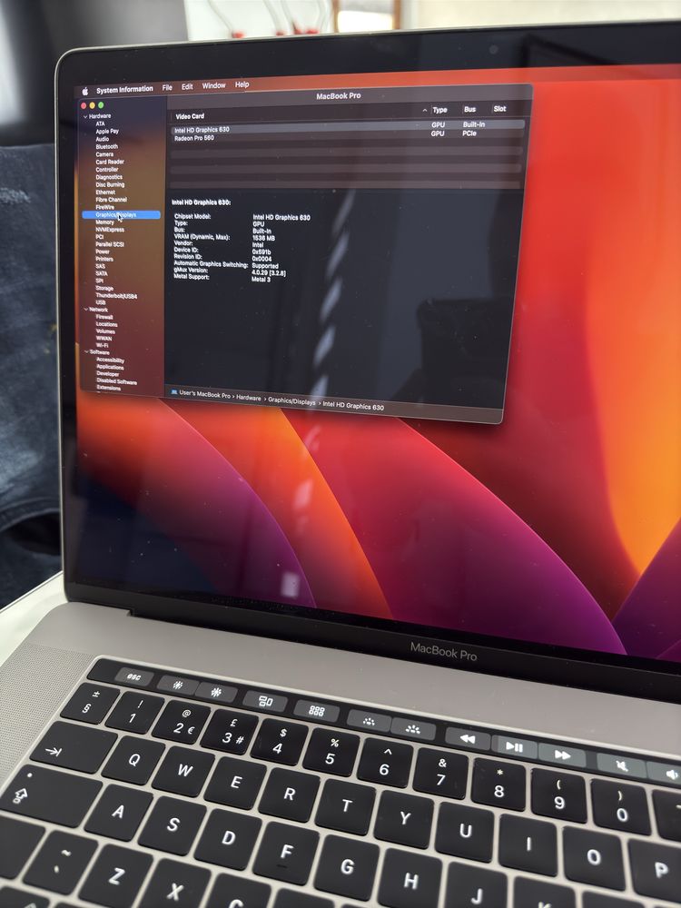Macbook pro 15" A1707 (2017)