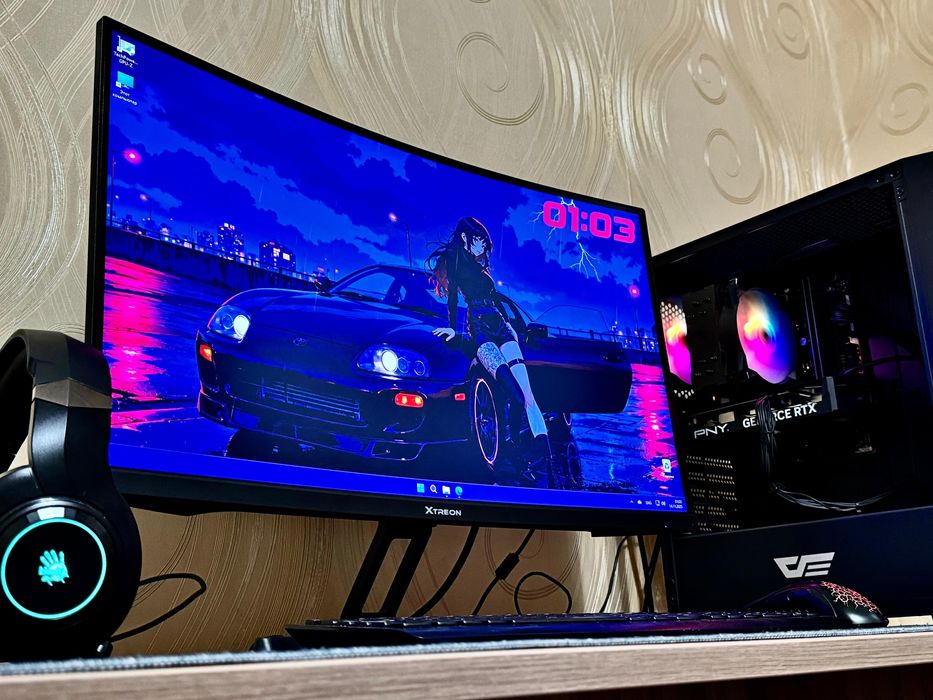 Мощный Игровой Компьютер с Монитором 240 герц 27 дюймов ВЕСЬ КОМПЛЕКТ