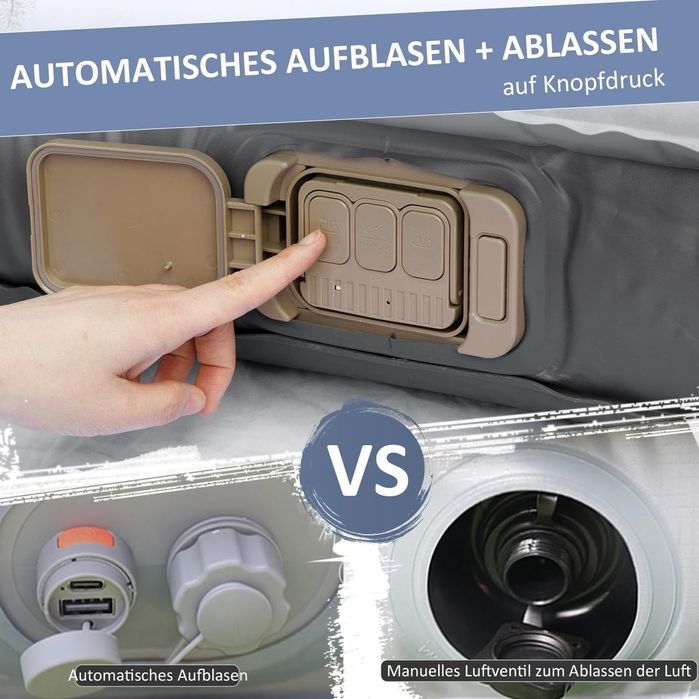 Saltea AutoGonflabilă Wireless și Reîncărcabilă